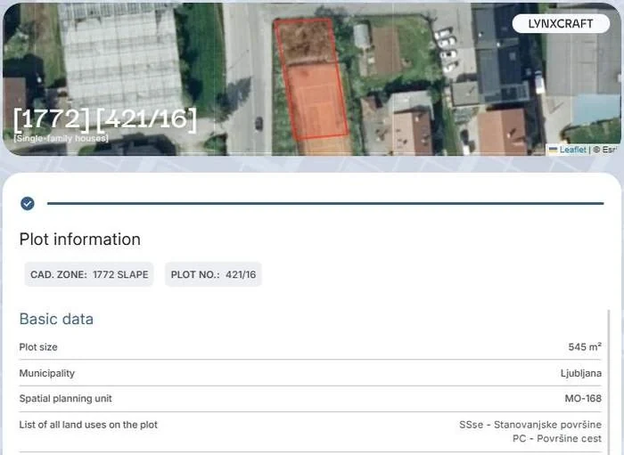 Pametnejše odločitve o parceli v nekaj sekundah: modul parcelne informacije v0.3