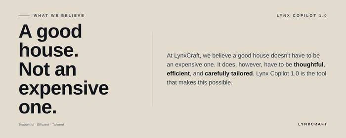 A good house, not an expensive one: thoughtful, efficient and carefully tailored