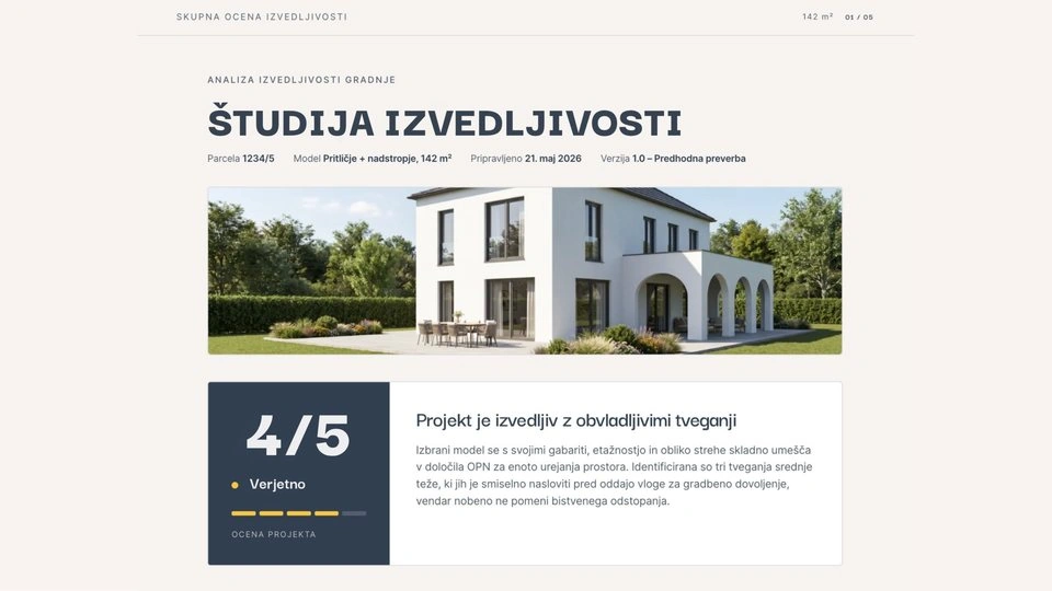 Študija izvedljivosti: prvi korak pri načrtovanju gradnje doma