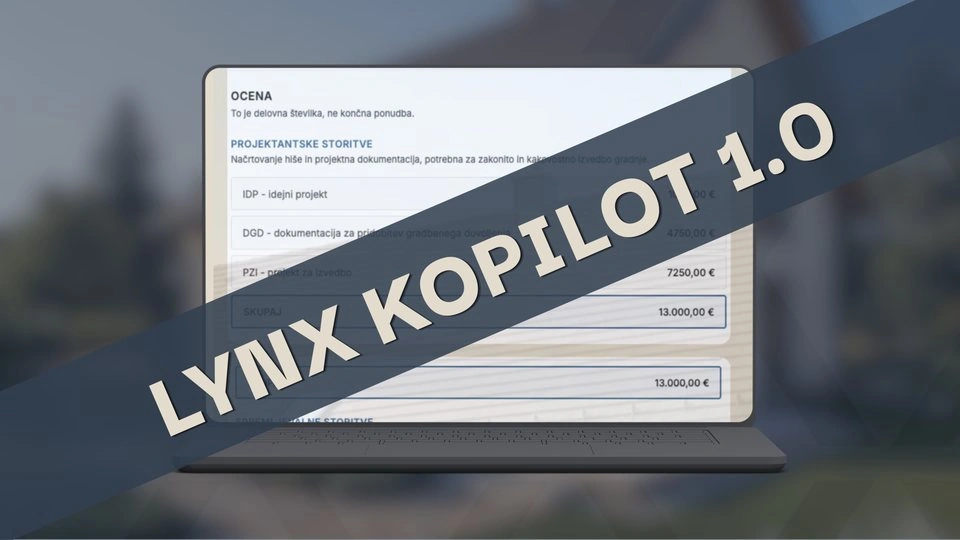Lynx kopilot 1.0: Orodje za učinkovito gradnjo vašega doma