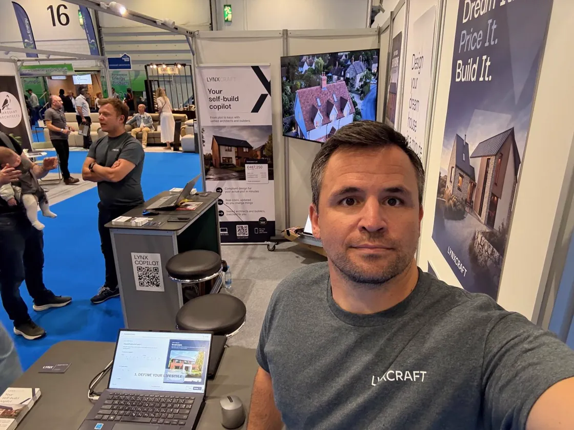 LynxCraft team member at the Homebuilding & Renovating Show
