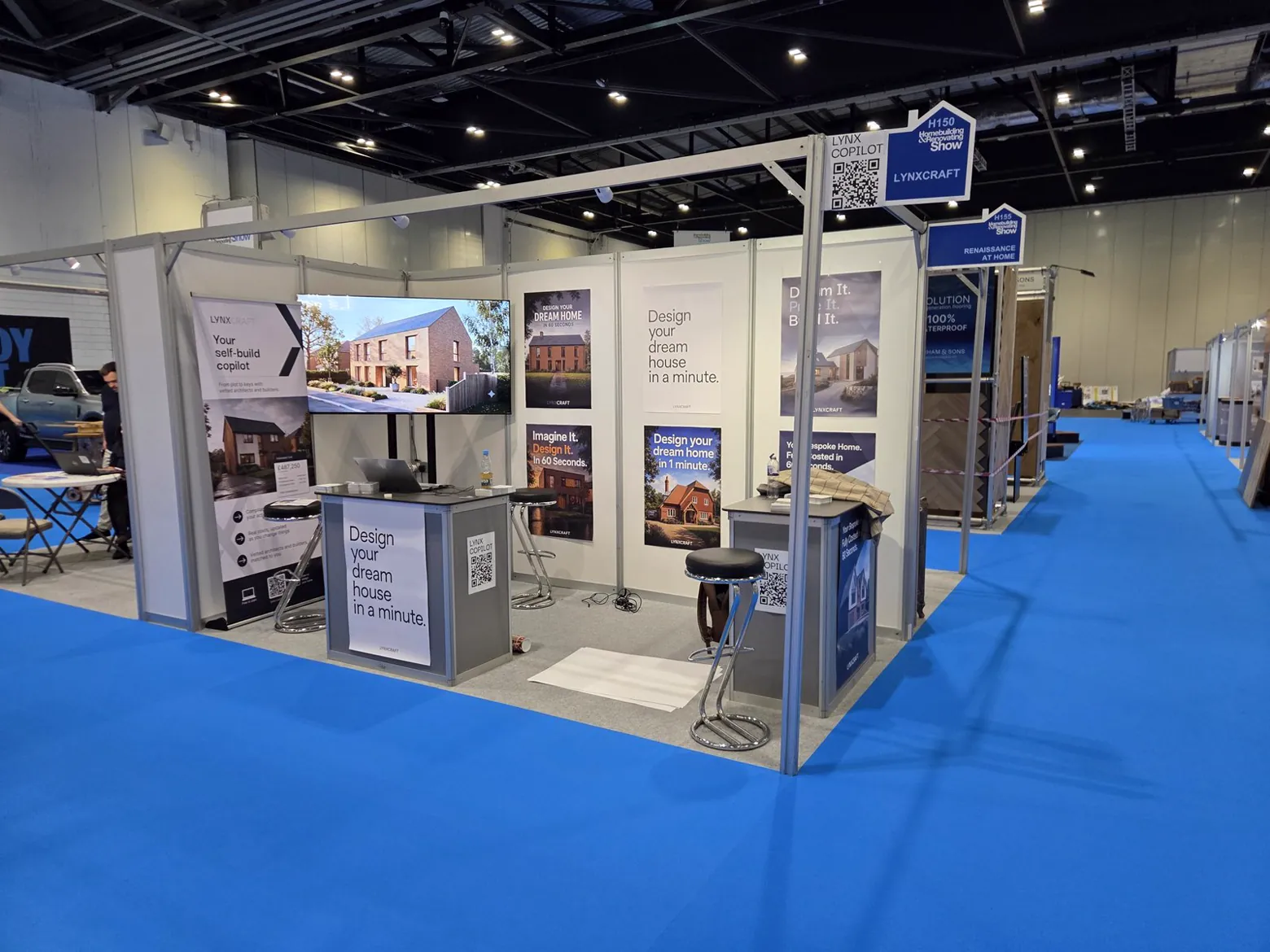 LynxCraft stand at the Homebuilding & Renovating Show, ExCeL London